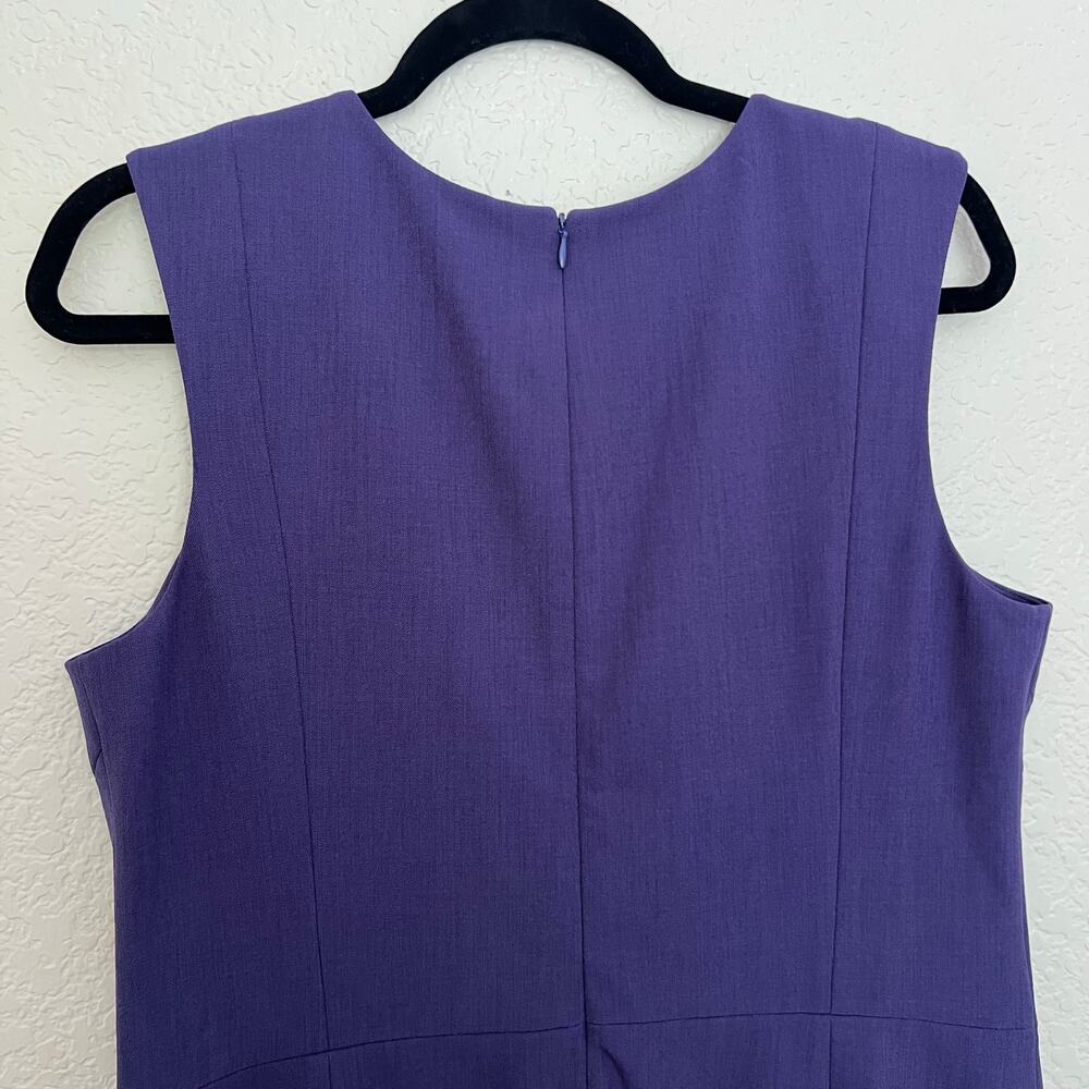 MM.LaFleur A-Line Sheath Dress Purple Sleeveless Washable Workwear Polished - Picture 11 of 13